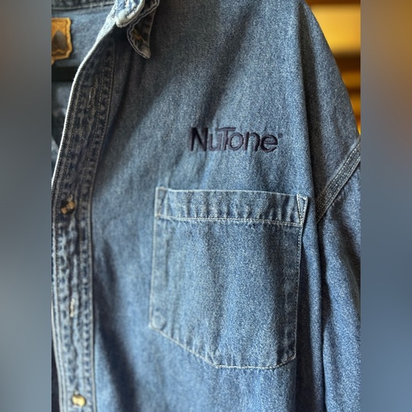 VINTAGE? | port authority denim button up | size XL - Picture 4 of 8